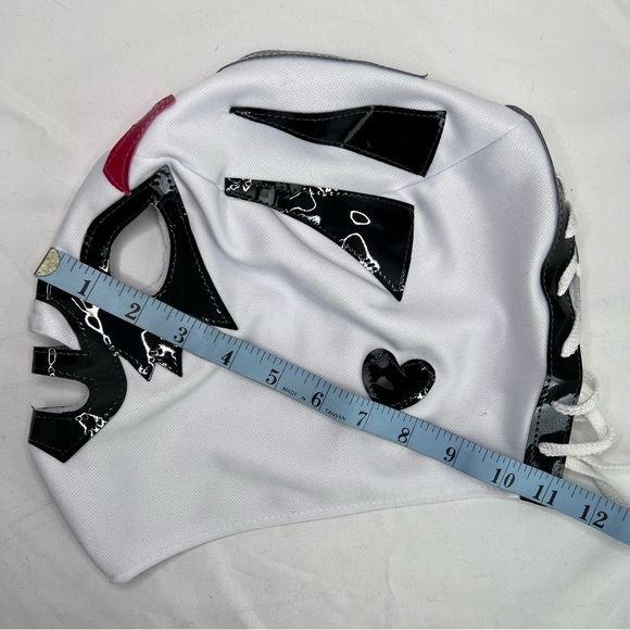 Luchador mask White/Black with hearts - Picture 7 of 7